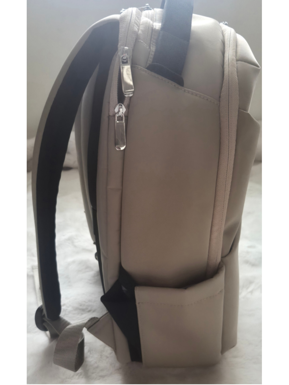 NWT Lux & Nyx Daily Origami Backpack 16" Laptop Bag Ultra Matte Champagne - Picture 2 of 15
